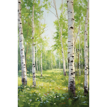 Tableau Bouleaux Blancs Acrylique